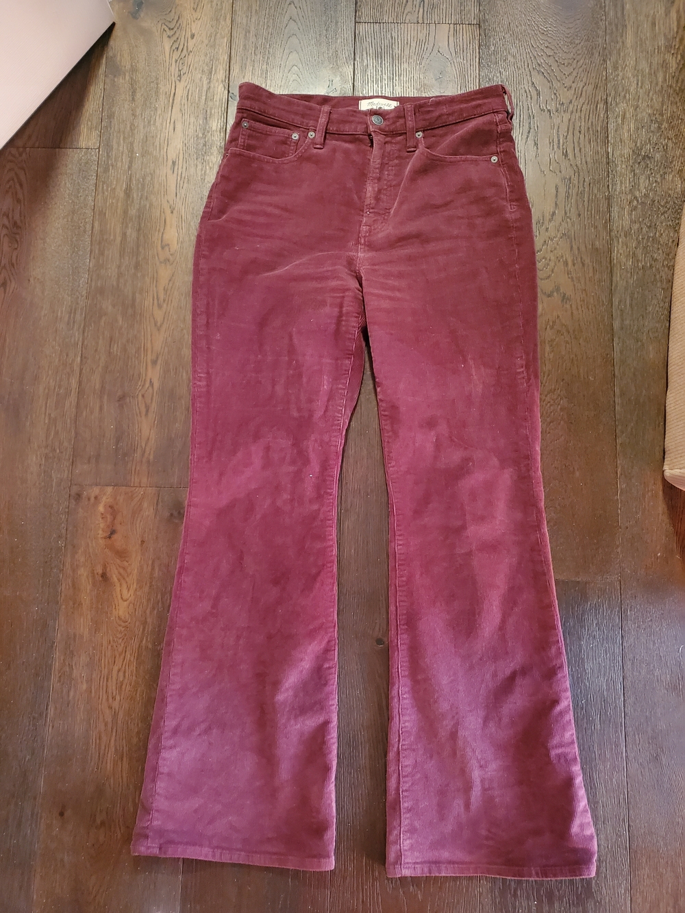 Madewell Vintage Flare Corduroys in Mauve/Purple Size 28